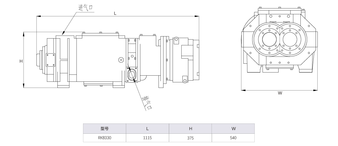 RKB0330干式螺桿真空泵